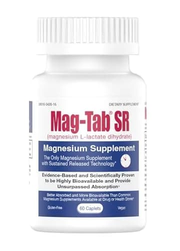 MAG-TAB SR Extended Release Magnesium Lactate 60 Count | Supports Sleep & Muscle Health thumbnail 1