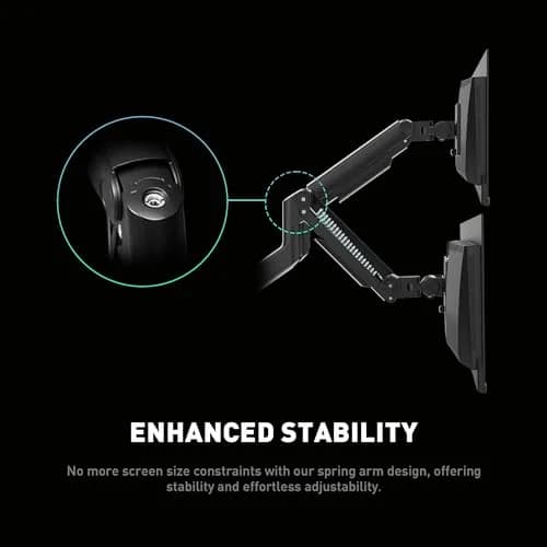 MSI MAG MT201D Dual Monitor Stand Arms Support 17-45" | Heavy Duty, VESA Compatible, Adjustable, 44 lbs per Screen thumbnail 5