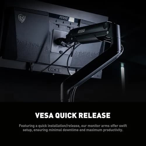 MSI MAG MT201D Dual Monitor Stand Arms Support 17-45" | Heavy Duty, VESA Compatible, Adjustable, 44 lbs per Screen thumbnail 2