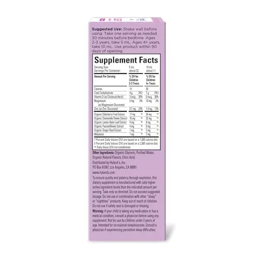Hyland's Kids Melatonin Sleep + Immune Support, Sugar-Free, 4oz | Supports Sleep & Immunity for Ages 2+ thumbnail 5