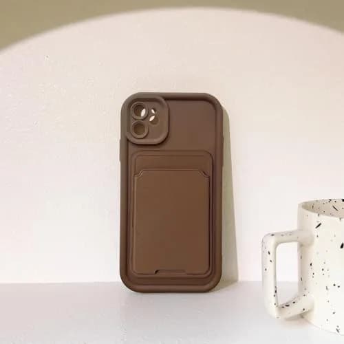 Lovmooful for iPhone 12 Case Brown | Stylish Card Holder & Medium Protection thumbnail 6