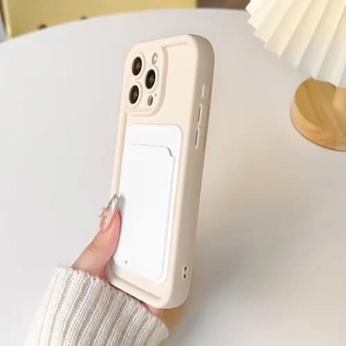 Lovmooful for iPhone 12 Pro Max Case White | Stylish Card Holder & Medium Protection thumbnail 5