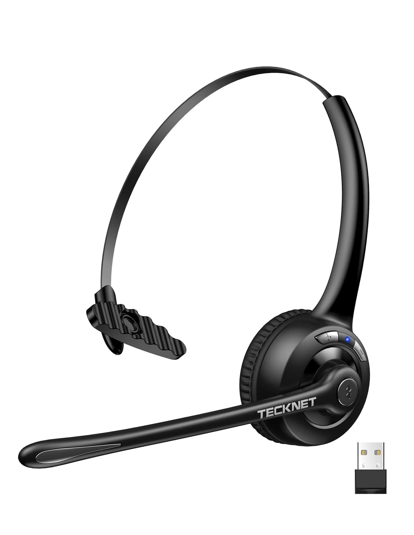 TECKNET Wireless Headset with Noise Cancelling Mic & USB Dongle | 20-Hour Battery Life — Luxury configuration