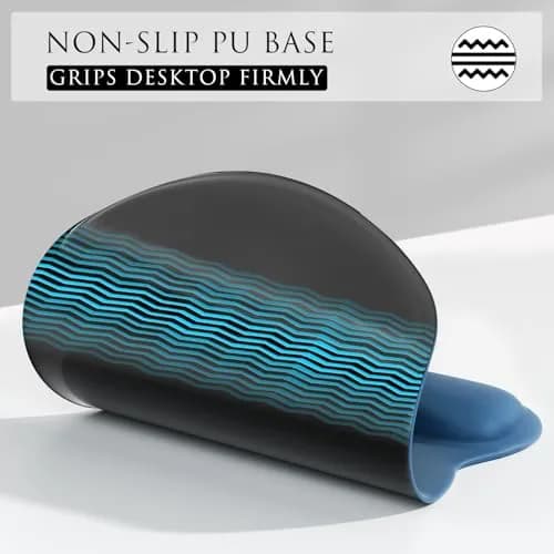 MROCO Ergonomic Mouse Pad with Gel Wrist Rest, 24cm x 20.5cm (9.4 x 8.1 in) | Smooth Lycra Surface & Non-Slip Base thumbnail 6