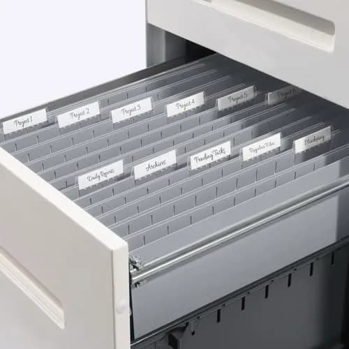 SUNEE Legal Size Hanging File Folders (9.2"x14.8") | 25 Pack, Gray, 1/5-Cut Tabs, Durable Office & Home Organization thumbnail 8