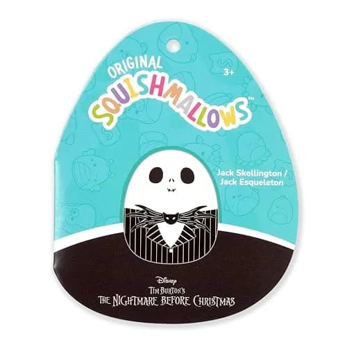 Squishmallows Original Jack Skellington & Sally Clip 2-Pack 7.1cm (3.5in) | Disney Nightmare Before Christmas Plush Toy thumbnail 2