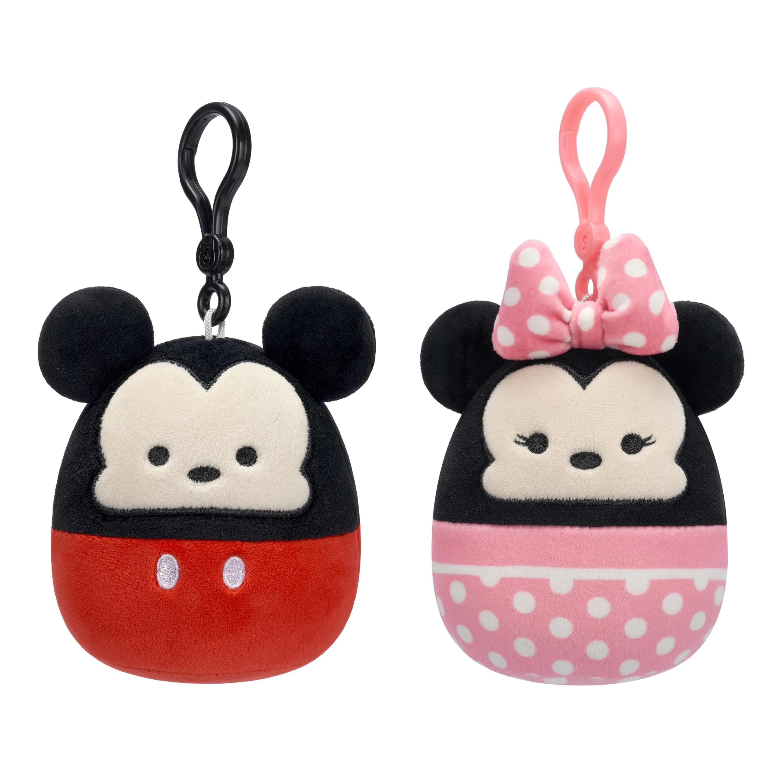 Squishmallows Original Disney Mickey and Minnie Clip 2-Pack Plush Toy | Official Jazwares Licensed - main product image