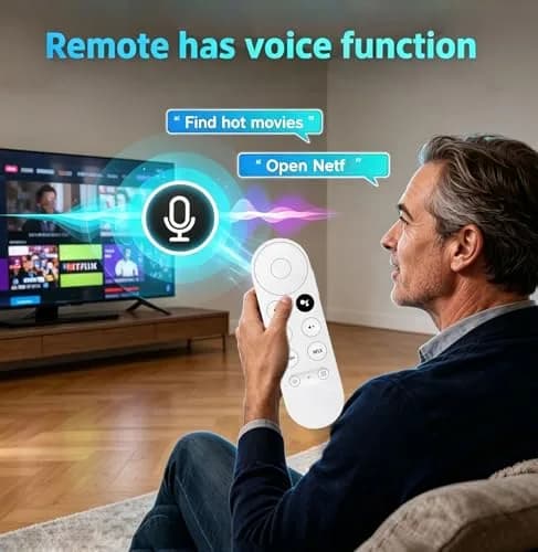 Dayume Voice Remote Control for Google Chromecast 4K TV | Compatible with G9N9N & GA01920-US (Snow) (70-120c) thumbnail 2