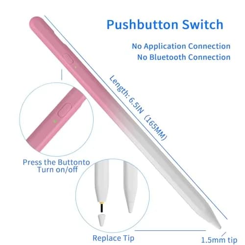 JXYHMY Stylus Pens for Touch Screens | Universal Fine Point iPad Pencil, Magnetic & Quick Charge (0.041kg, 1 Pack) thumbnail 3