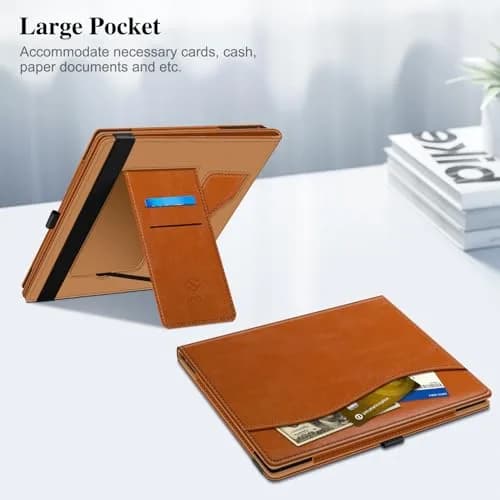 Fintie Stand Case for 10.3" Boox Note Air6 C/Air5 C/Air4 C/Air3 C/Air3 B/W Tablet ePaper | Brown PU Leather Folio with Card Slot & Pen Holder thumbnail 4