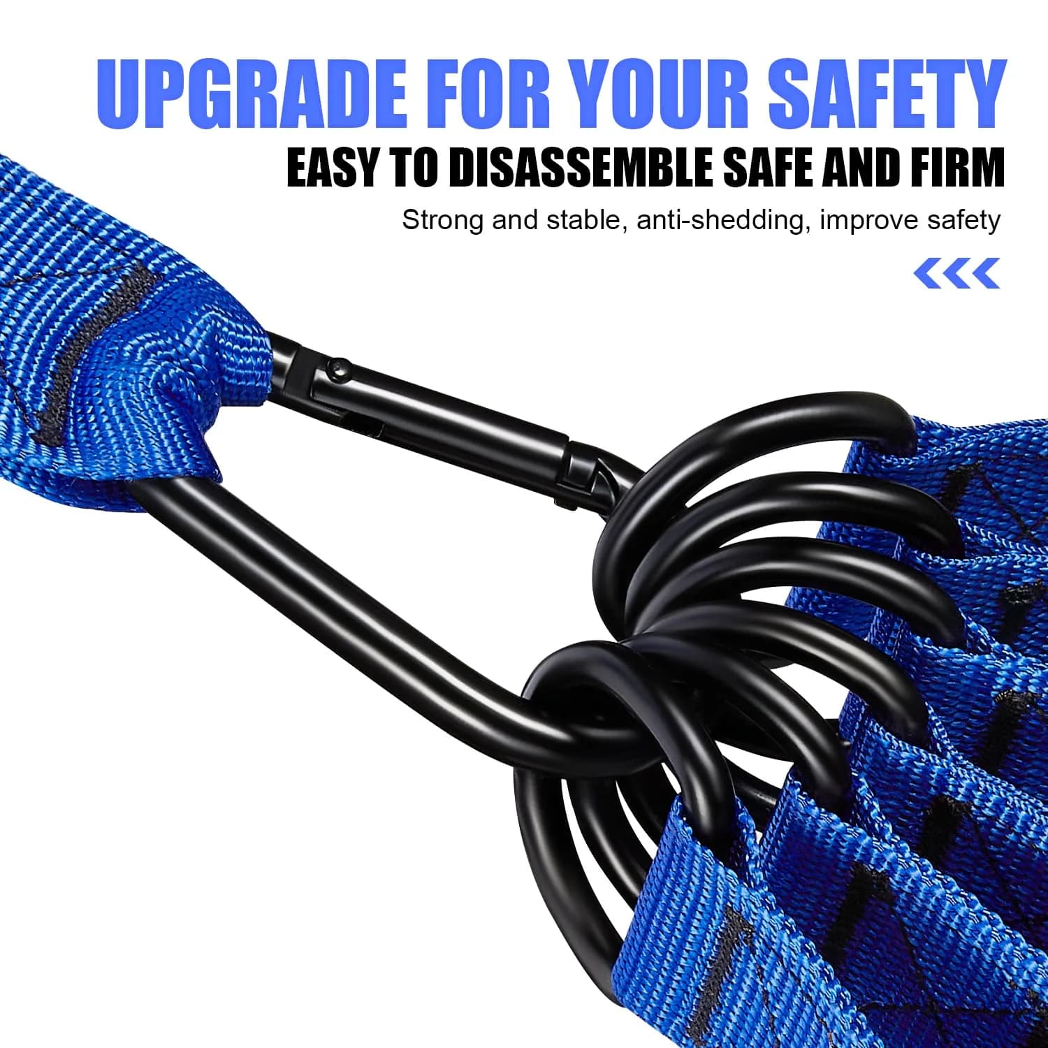HPYGN 300LBS Blue Resistance Bands Set with Handles, Door Anchor & Ankle Straps for Full Body Strength - view 3
