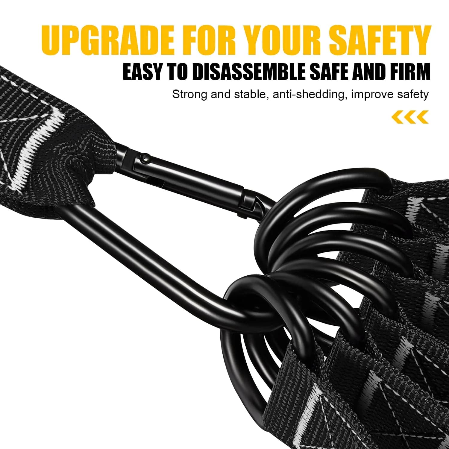 HPYGN 420LBS Black Resistance Bands Set with Handles, Door Anchor & Ankle Straps - view 3