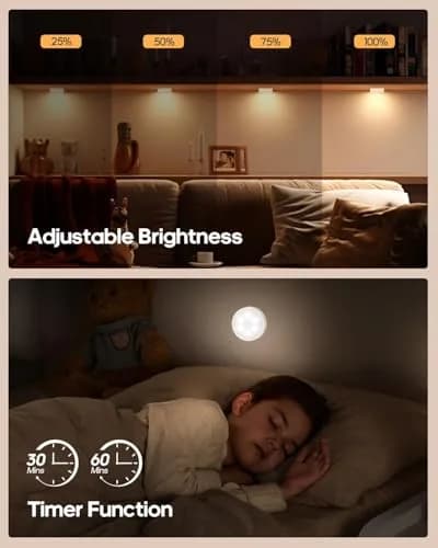 GOODEA.fun Rechargeable Puck Lights with Remote, 6 Pack White & 13 RGB Colors, 8.5cm (3.3in) Diameter thumbnail 4