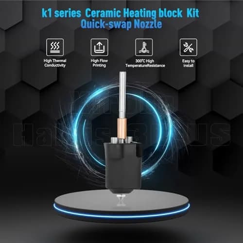 Xirbbo K1 Ceramic Hotend Kit with Unicorn Quick Swap Nozzle for K1 Max K1C 3D Printer | 300°C High-Temp thumbnail 6