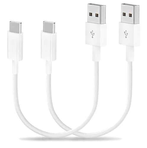 TOP-UP Short USB C Cable 1.15FT | 2 Pack, USB A to USB C CarPlay Cord, Fast Charging & Data Sync thumbnail 1