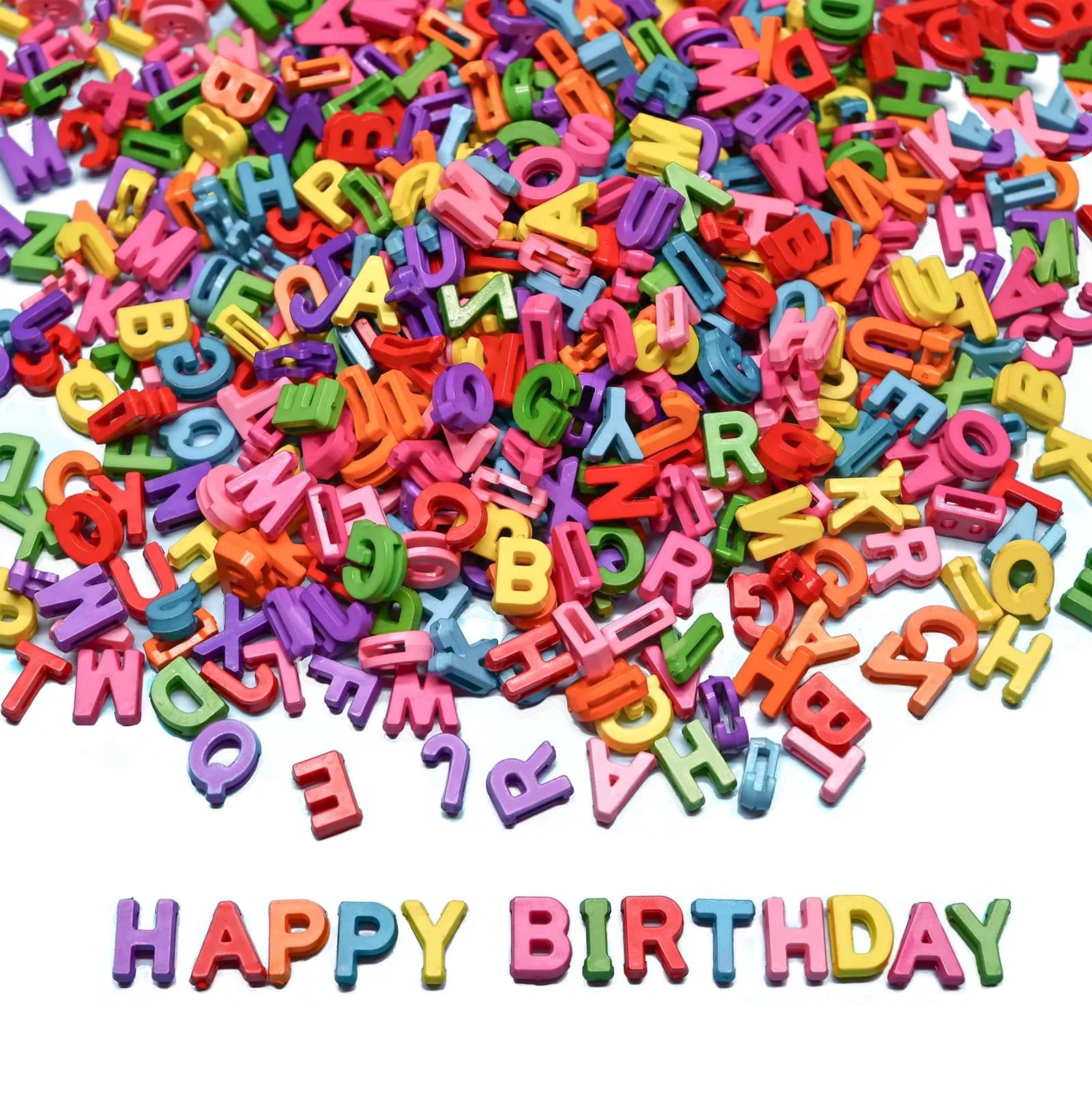 YuSheng Big Alphabet Letter Beads for Jewelry Making | 12mm Plastic Letters for DIY Crafts