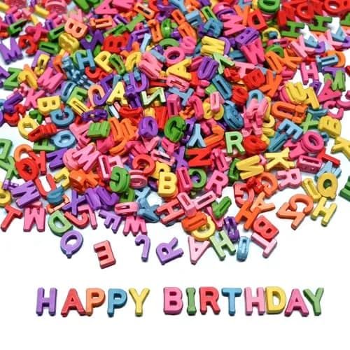 YuSheng Big Alphabet Letter Beads for Jewelry Making | 12mm Plastic Letters for DIY Crafts thumbnail 1