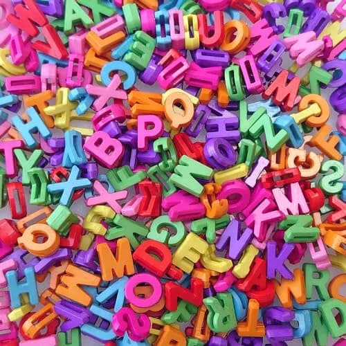 YuSheng Big Alphabet Letter Beads for Jewelry Making | 12mm Plastic Letters for DIY Crafts thumbnail 6