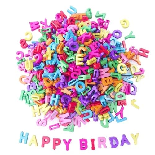 YuSheng Big Alphabet Letter Beads for Jewelry Making | 12mm Plastic Letters for DIY Crafts thumbnail 7