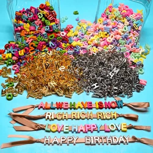 YuSheng Big Alphabet Letter Beads for Jewelry Making | 12mm Plastic Letters for DIY Crafts thumbnail 9