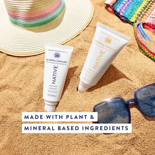Native Sunscreen SPF 30 with Zinc Oxide, Pineapple & Coconut Scent, 48g (1.7 oz) | Dermatologist Tested for Sensitive Skin thumbnail 4