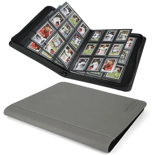 CARDBINDER Grey Display Album 288 Cards (16 Pages) | Holds Toploaders & Standard Cards thumbnail 1