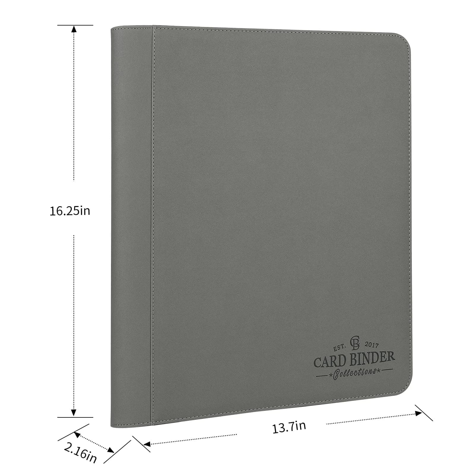 CARDBINDER Grey Display Album 288 Cards (16 Pages) | Holds Toploaders & Standard Cards - view 3