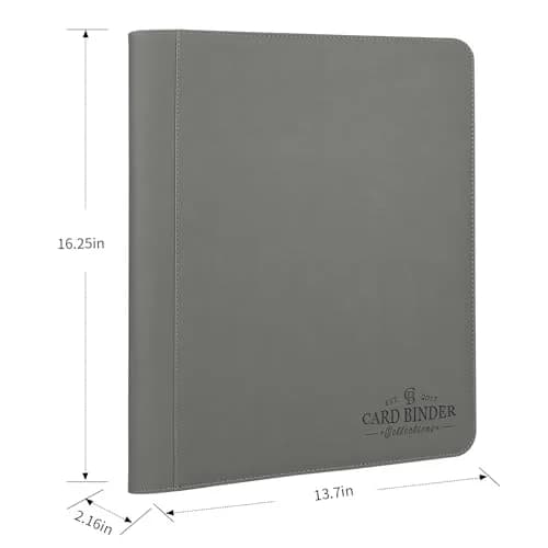 CARDBINDER Grey Display Album 288 Cards (16 Pages) | Holds Toploaders & Standard Cards thumbnail 3