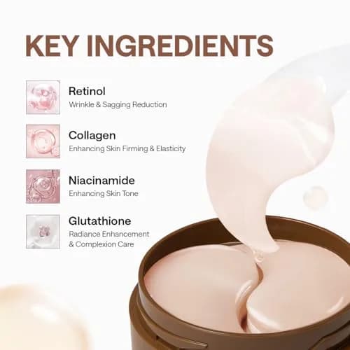 MEDIHEAL Retinol & Collagen Under Eye Patches, 60 Count | 4-Zone Wrinkle Care for Eyes, Smile Lines, Forehead & Neck thumbnail 4