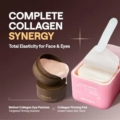MEDIHEAL Retinol & Collagen Under Eye Patches, 60 Count | 4-Zone Wrinkle Care for Eyes, Smile Lines, Forehead & Neck thumbnail 7