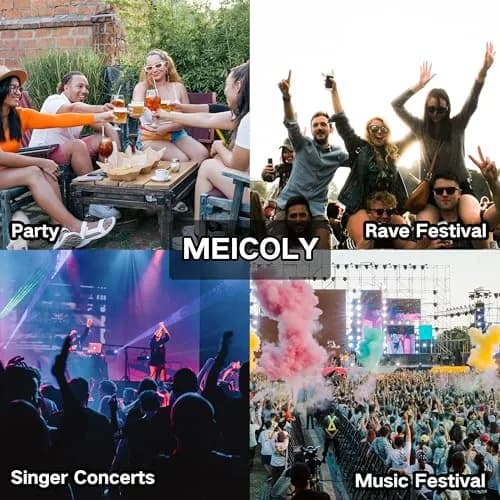 MEICOLY Face Glitter Makeup 50ml (1.76oz) | Holographic Gold Silver Purple Body Glitter for Music Festivals thumbnail 7