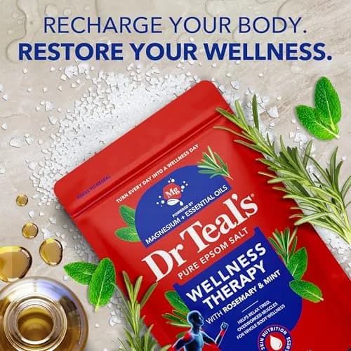 Dr Teal's Epsom Salt Magnesium Soak Trio 144 oz (4.34 kg) | Lavender, Eucalyptus & Rosemary Infused for Muscle Relief thumbnail 5
