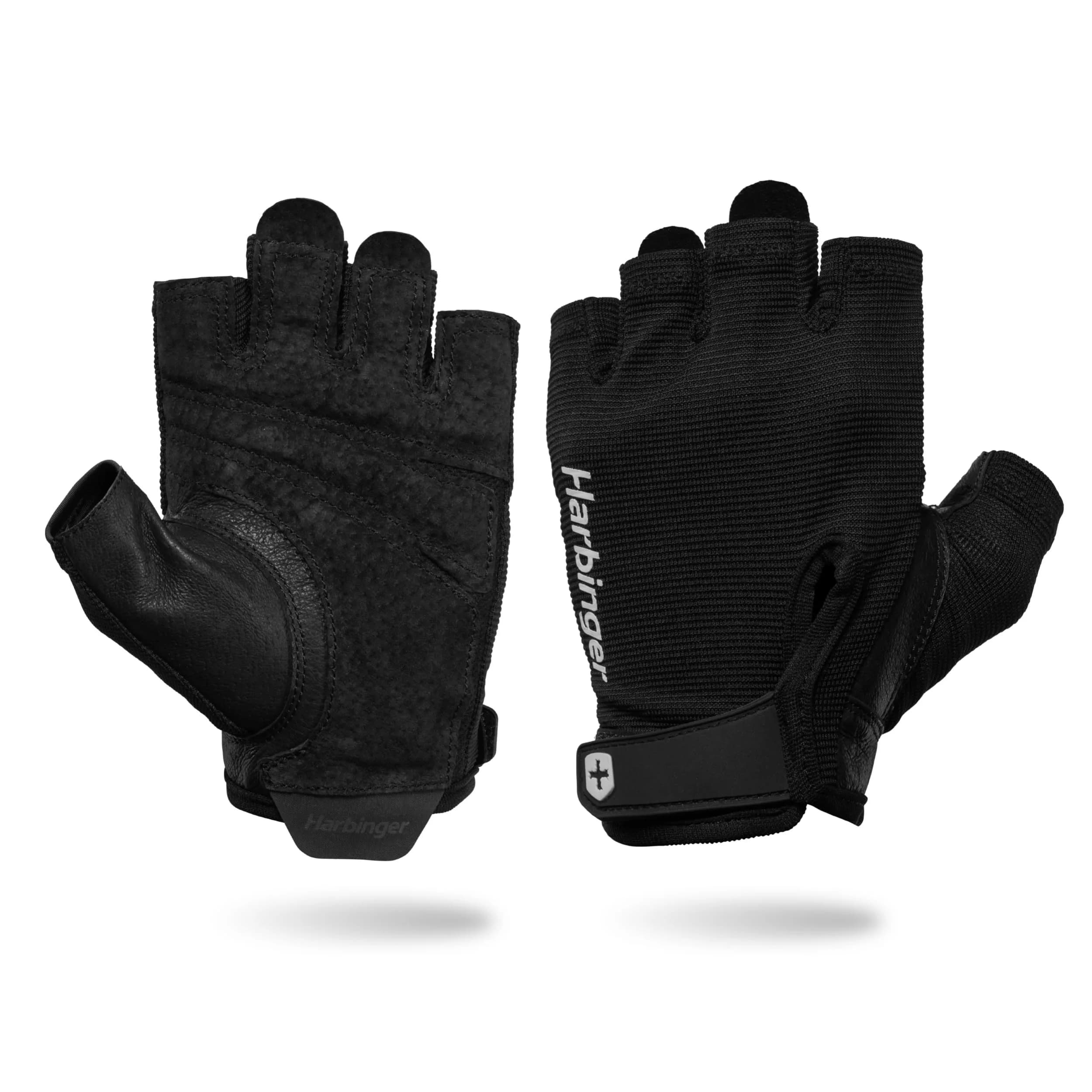 Harbinger Power Gloves 3.0 - Weightlifting Gloves with Adjustable Wrist, Breathable Leather Palm, Men's, Black, Medium - main product image