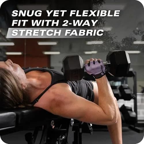 Harbinger Power Gloves 3.0 - Durable Half Finger Weightlifting Gloves with Adjustable Wrist, Breathable Leather Palm, Women's thumbnail 2