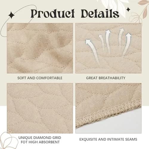 Toulite Cotton Bra Liners Sweat Pads Medium | Soft, Reusable & Breathable thumbnail 3