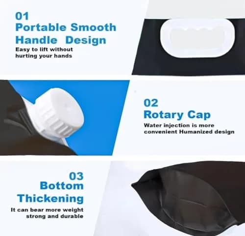 ARIESEE Black 5L Ice Bath Bags (3 Pack) | Leakproof Portable Cold Plunge Tubs for Muscle Recovery thumbnail 8