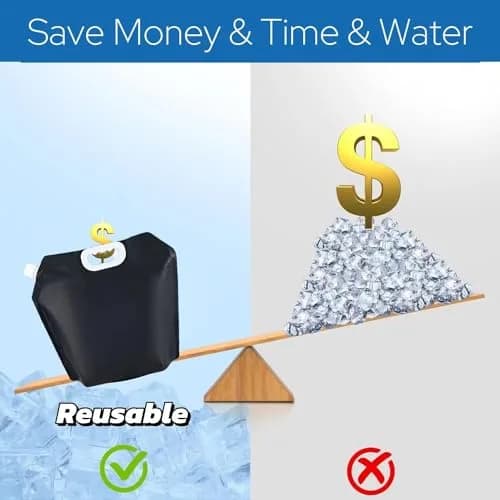 ARIESEE Black 5L Ice Bath Bags (3 Pack) | Leakproof Portable Cold Plunge Tubs for Muscle Recovery thumbnail 2