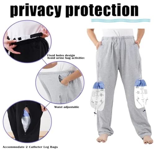 Lmaray Catheter Leg Bag Trousers Medium | Discreet, Breathable & Adjustable for Urine & Bowel Care thumbnail 4
