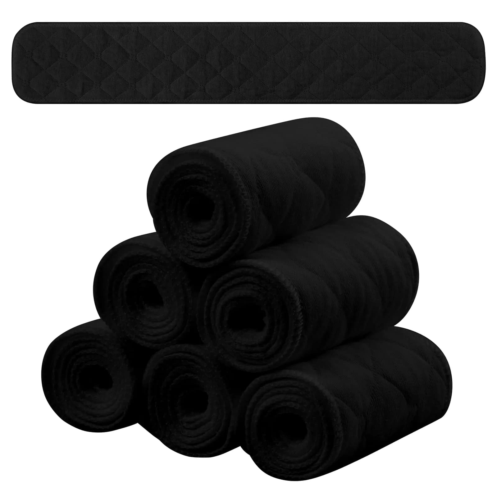 Toulite Cotton Bra Liners Sweat Pads Medium | Soft, Reusable & Breathable — Black