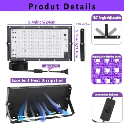 Dorhui 60W LED Exposure Unit for Screen Printing, UV Light 15.5 cm x 23.5 cm | Fast Curing for Emulsion & Cyanotypes thumbnail 2