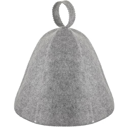 JaGely Sauna Hat for Men Women Russian Banya Cap, Gray, 1 Pcs | Heat-Resistant Sauna Headwear thumbnail 1