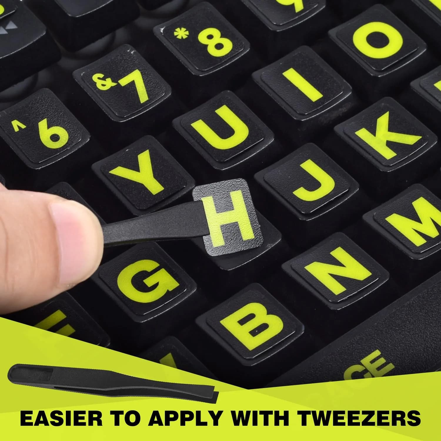 DAMMOMKO Large Print English Keyboard Stickers | 2PCS (21.0cm x 14.0cm) - view 6