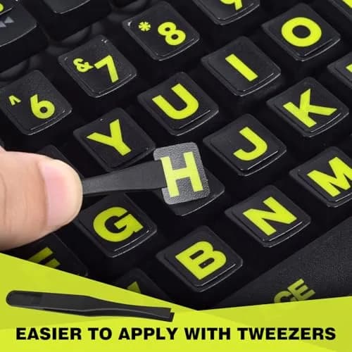 DAMMOMKO Large Print English Keyboard Stickers | 2PCS (21.0cm x 14.0cm) thumbnail 6