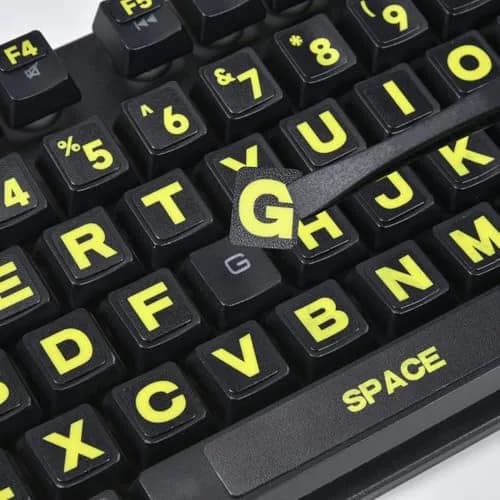 DAMMOMKO Large Print English Keyboard Stickers | 2PCS (21.0cm x 14.0cm) thumbnail 1