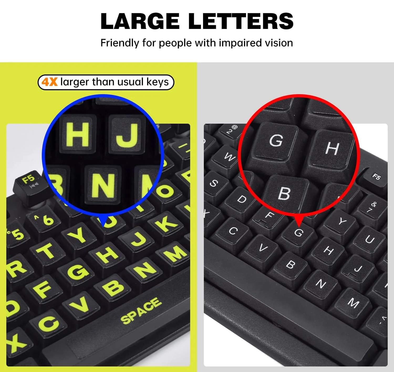 DAMMOMKO Hebrew Keyboard Stickers - English-Black/Green Full Set | Vinyl Replacement for Laptops - view 4