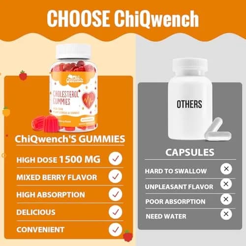 ChiQwench Cholesterol Support Gummies 120 Count | 1500 Mg Plant Sterols & Stanols for Normal Levels thumbnail 5