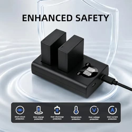 Batmax NP-W126S Battery & USB-C Rapid Charger for Fujifilm X-Series | 1480mAh Li-ion, 7.4V, Compatible with X-T100, X-T200, X100F, X100V, X-S10, X-Pro3, X-T2 thumbnail 5