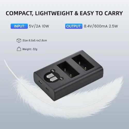 Batmax NP-W126S Battery & USB-C Rapid Charger for Fujifilm X-Series | 1480mAh Li-ion, 7.4V, Compatible with X-T100, X-T200, X100F, X100V, X-S10, X-Pro3, X-T2 thumbnail 7