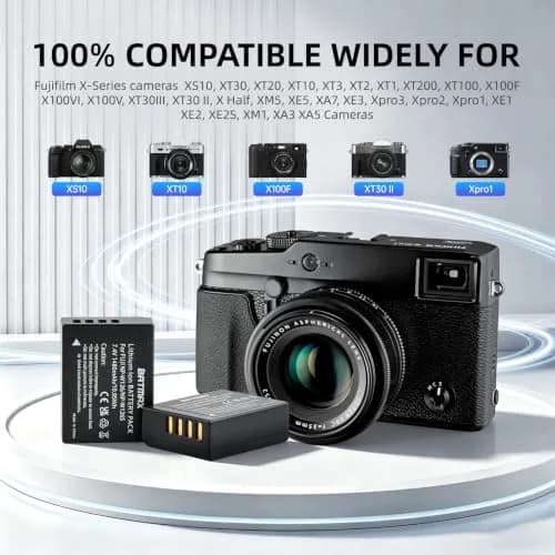 Batmax NP-W126S Battery & USB-C Rapid Charger for Fujifilm X-Series | 1480mAh Li-ion, 7.4V, Compatible with X-T100, X-T200, X100F, X100V, X-S10, X-Pro3, X-T2 thumbnail 3