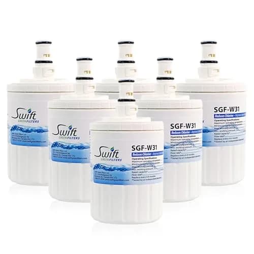 Swift Green Filters SGF-W31 Refrigerator Water Filter 6 Pack | NSF Certified, 3000-Gallon Capacity, Compatible with EDR8D1 thumbnail 1
